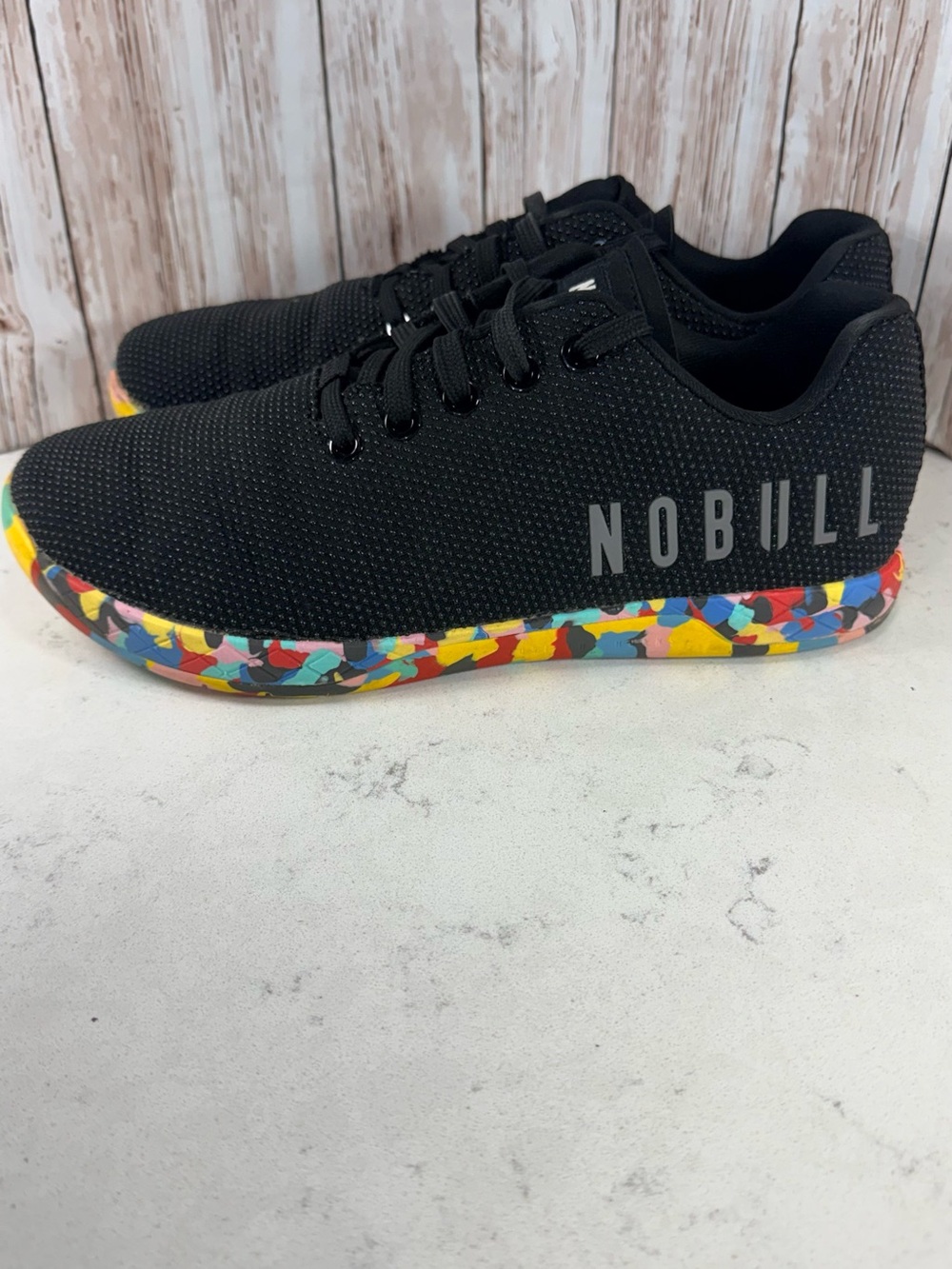NOBULL Trainer Shoes Black Multicolor Men’s 7.5 Women’s 9 Cross Training